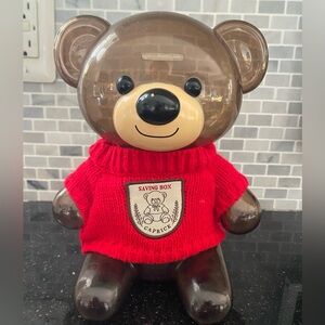 Caprice Plastic Teddy Bear Saving Box